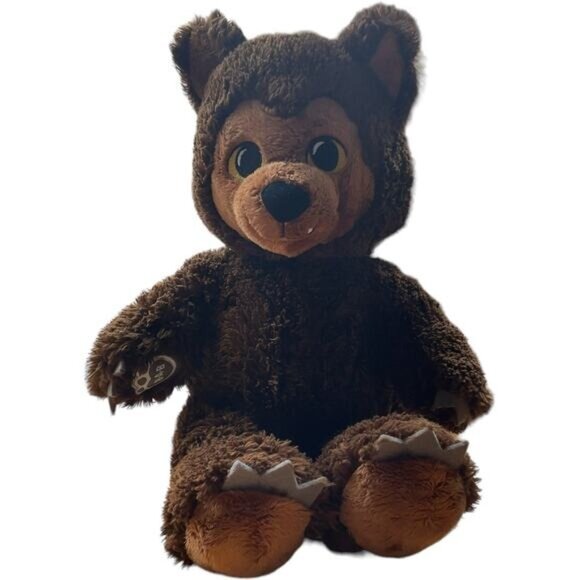 17" Build A Bear 2021 Howlin’ Werewolf Halloween Dog Brown Plush Toy - Picture 1 of 4